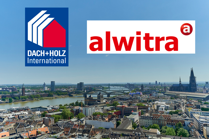 Wenn vom 5. bis zum 8. Juli 2022 die DACH+HOLZ International ihre Tore in Köln öffnet, ist alwitra als der Spezialist für Flachdachsysteme gern mit dabei.|Foto: alwitra/Sven-Erik Tornow